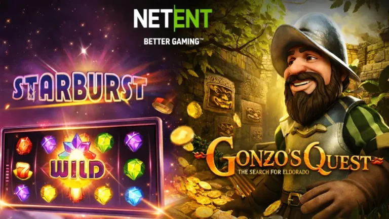 NetEnt Starburst and Gonzo’s Quest slot games image