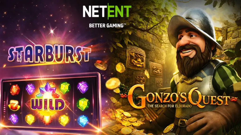 NetEnt Starburst and Gonzo’s Quest slot games image 